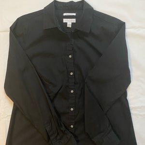 Charter Club Classic Button-Front Shirt in Black